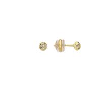 LUXENTER Pendientes acabados en Oro 18K. Color Dorado. Pendientes Pequeños. Joyas para Mujer - Modelo Chikra