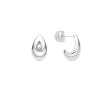 LUXENTER Pendientes acabados en Rodio. Color Plata. Pendientes Pequeños. Joyas para Mujer - Modelo Garai