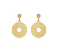 LUXENTER Pendientes de Acero acabados en Oro 18K. Color Dorado. Joyas para Mujer - Modelo Thata