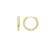 LUXENTER Pendientes de Aro acabados en Oro 18K. Color Dorado. Joyas para Mujer - Modelo Thibu