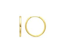 LUXENTER Pendientes de Aro acabados en Oro 18K. Color Dorado. Joyas para Mujer - Modelo Umsy