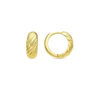 LUXENTER Pendientes de Aro acabados en Oro 18K. Color Dorado. Joyas para Mujer - Modelo Usma