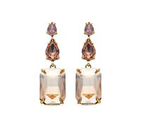 LUXENTER Pendientes Kiop acabados en oro amarillo 18k