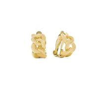 LUXENTER Pendientes para Mujer en Aleación de Metal Color Dorado Acabado en Oro Amarillo de 18k Cierre Clip Tamaño 16,4 x 10 mm Modelo Dabbahu