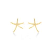 LUXENTER Pendientes para Mujer en Aleación de Metal Color Dorado Acabado en Oro Amarillo de 18k Cierre Presión Tamaño 34 x 30 mm Modelo Amiri