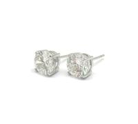 LUXENTER Pendientes para Niña en Plata de Ley 925 con Circonita Brillante Color Plateado Acabado en Rodio Modelo Weriel