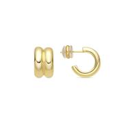 LUXENTER Pendientes Tudfu acabado en oro 18k