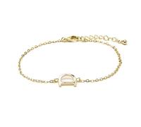 LUXENTER Pulsera Personalizada acabada en Oro 18K. Letra D. Color Dorado. Joyas para Mujer - Modelo Alphabet