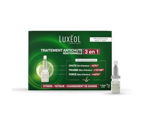 Luxéol 2en1 Lotion 14 Fíolas - Tratamiento Reactivo Contra la Pérdida de Cabello en Patron Masculino o Femenino - Cabello Delgado - Unisex-Adultos