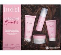 LUXÉOL - Set Rutina para Rizos de Viaje - Nutre, Define y Envuelve | Sublime Les Boucles Limite les Frizz - Aroma Gourmand - Champú 75 ml + máscara, crema nutritiva y gelatina en 50 ml