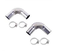 LUXERAD 2 tubos de escape para calefacción diésel, acero inoxidable, 25 mm, calefacción, tubo de escape, conector con 4 abrazaderas para gasóleo o barco, tubos de escape y puntas