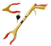 Luxet Grabber Reacher Tool - Versión más reciente de 19 pulgadas dorado y negro, palo de recogida plegable - Punta magnética de agarre fuerte - Herramienta de recogida de basura resistente para