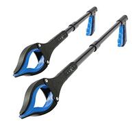 Luxet - Herramienta de recogida de basura plegable de 19/32 pulgadas de largo, con punta magnética de agarre fuerte, ligera, para personas mayores, color azul