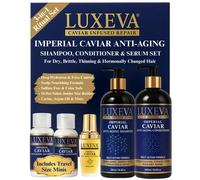 Luxeva 3 in 1 Shampoo e balsamo idratante per caviale Imperial set per la cura dei capelli danneggiati e anti-invecchiamento. Shampoo e balsamo per u