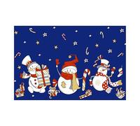 LuxFocus Felpudo decorativo de Navidad, rústico, muñeco de nieve, tapete de bienvenida para decoración del hogar, tapete antideslizante para casa de campo, interior, entrada, entrada, 40 x 60 cm,