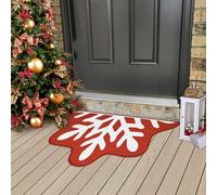 LuxFocus Felpudo decorativo de Navidad, tapete de bienvenida para interiores, Navidad, Navidad, árbol de Navidad, entrada, cocina, 40 x 60 cm