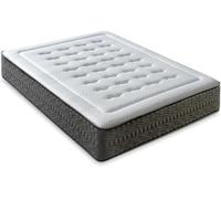 LUXIABED Colchon 105x180 Muelles Ensacados Dual: Caras Diferenciadas. Confort + Firmeza Media MemorySens. Higiénico y Transpirable. Individual Color Gris. Modelo Quality Altura 32 cm