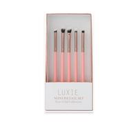 Luxie Rose Gold Mini Detail Brush Set - 5 Pc (111 Flat Angled, 121 Tapered, 131 Angled, Round, Flat Mini Brushes)