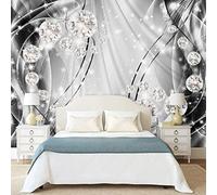 LUXINSHISU Mural 3d sala de estar papel tapiz joyería diamante plata línea tv fondo pared dormitorio pared pegatina pintura artística