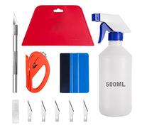 Luxiv Kit de Herramientas de aplicación de Tinte de Ventana, 5 Piezas de película Protectora de Vidrio de vehículo, Herramienta de instalación de escobilla de Goma para Ventana de Coche, raspadores