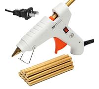 Luxiv - Varillas de cera de sellado 12P con pistola de pegamento, 13,7 cm, 10 mm, manuscrito de fuego, sello de cera para invitaciones de boda, sellado de sobres, decoración del paquete (dorado)