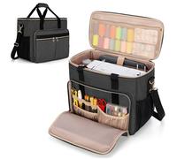 Luxja Bolsa para Máquinas de Coser con Múltiples Bolsillos, Negro | Estuche de Máquina de Coser Compatible con Mayoría de Máquinas de Coser Estándar Brother, Singer y Janome
