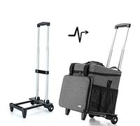 Luxja Bolsa para Remalladora con Trolley Desmontable, Maleta para Overlock