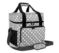 Luxja Bolsa para Remalladora, Maleta para Overlock, Bolsa Trasporte para Maquina Overlock y Accesorios, 33CM x 30,5CM x 34CM, Puntos Grises