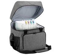 Luxja Bolsa para Remalladora, Maleta para Overlock, Bolsa Trasporte para Maquina Overlock y Accesorios, 33CM x 30,5CM x 34CM, Gris