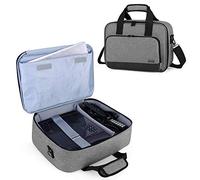 Luxja Bolsa Proyector con Funda para Laptop, Gris | Maletín Compatible con Epson, BenQ y Optoma Proyector, Maletín para Proyector y Accesorios, 39.4 CM x 28 CM x 13.5 CM