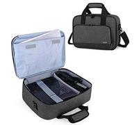 Luxja Bolsa Proyector con Funda para Laptop, Negro | Maletín Compatible con Epson, BenQ y Optoma Proyector, Maletín para Proyector y Accesorios, 39.4 CM x 28 CM x 13.5 CM