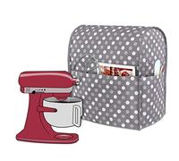 Luxja Cubierta a Prueba de Polvo para KitchenAid Batidora Amasadora | Cubierta Adecuado 5,6-7,5 Litros KitchenAid Batidora Amasadora, Puntos Grises