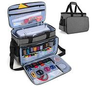 Luxja Máquina de Coser Trolley Bolso, Bolsa para Máquina de Coser, Funda Maquina de Coser (No Incluido Accesorios), Gris