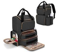 Luxja Organizador Esmaltes de Uñas (Versión Mochila) para 70 Botellas y una Lámpara de Uñas, Bolsa para Esmalte de Uñas con 2 Bolsas Extraíbles, Estuche Esmalte de Uñas (Solo Bolsa), Negro