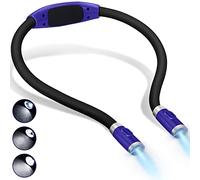 LUXJET Flexible llevó luz del libro de la abrazo lámpara de lectura de luz de la linterna cuello lectura, 4 LED bombillas, 3 brillo ajustable, USB recargable, para leer en la cama o coche