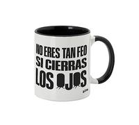 LUXMOVIL Señor Tarao® Taza de Cerámica Graciosa 350ml, Sr. Tarao Frases Originales, Regalos Divertidos, Frases de Humor (...Si cierras los ojos)