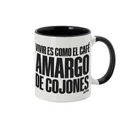LUXMOVIL Señor Tarao® Taza de Cerámica Graciosa 350ml, Sr. Tarao Frases Originales, Regalos Divertidos, Frases de Humor (Café Amargo)