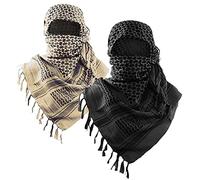 Luxns Chalina táctica militar shemagh para el desierto, 100 % algodón, kefia, para hombres y mujeres, talla única