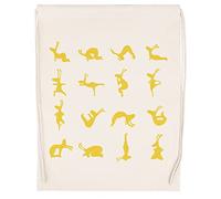 Luxogo Conejitos Yogui Amarillo Bolsa De Gimnasio Con Cordón Beige Unisex Drawstring Bag Gym