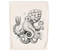 Luxogo Hoptopus - El pulpo bebedor de cerveza Bolsa de Gimnasio con Cordón Beige Unisex Drawstring Bag Gym