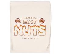 Luxogo I Cant Eat Nuts Im Allergic - Nut Allergy Bolsa De Gimnasio Con Cordón Beige Unisex Drawstring Bag Gym