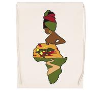 Luxogo Madre África Bolsa de Gimnasio con Cordón Beige Unisex Drawstring Bag Gym