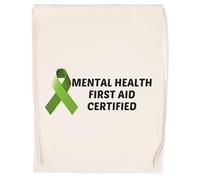 Luxogo Mental Health First Aid Sticker Bolsa De Gimnasio Con Cordón Beige Unisex Drawstring Bag Gym