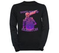 Luxogo ¡No te rindas, Esqueleto! Suéter Negro Unisex para Hombres y Mujeres Unisex Black Jumper Men's Women's