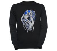 Luxogo Octobot - Jersey negro unisex para hombres y mujeres, unisex Black Jumper Men's Women's
