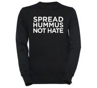 Luxogo Spread Hummus Not Hate Jersey Negro Unisex para Hombres y Mujeres Unisex Black Jumper Men's Women's
