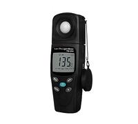 Luxómetro, fotómetro, Lux/FC Medidor De Luz Digital Luxmeter 200.000 Lux Medidor De Luz Prueba Espectros Rango Automático con Humedad Ambiental Y Medidor De Temperatura