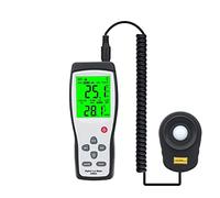 Luxómetro Portátil, Medidor de iluminación digital Medidor de luz Illuminator Digital Iluminador de mano Temperatura ambiente de medición de instrumento Espectrofotómetro de iluminación de alta precis