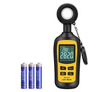 Luxómetro Portátil, Medidor de Luz, Rango 0-200,000 Lux (0~20,000 FC), Pantalla LCD, Dígitos en 4 colores, Rentención de datos, Indicador de batería baja, Batería Incluida
