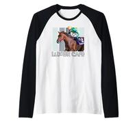 Luxor Cafe Caballo, Carreras de caballos, Del Mar, Santa Anita, Caballos Camiseta Manga Raglan